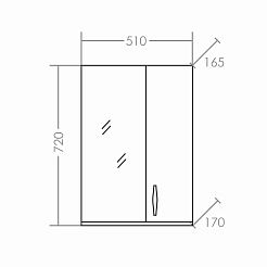 СанТа Зеркальный шкаф Верона 50 R – фотография-4
